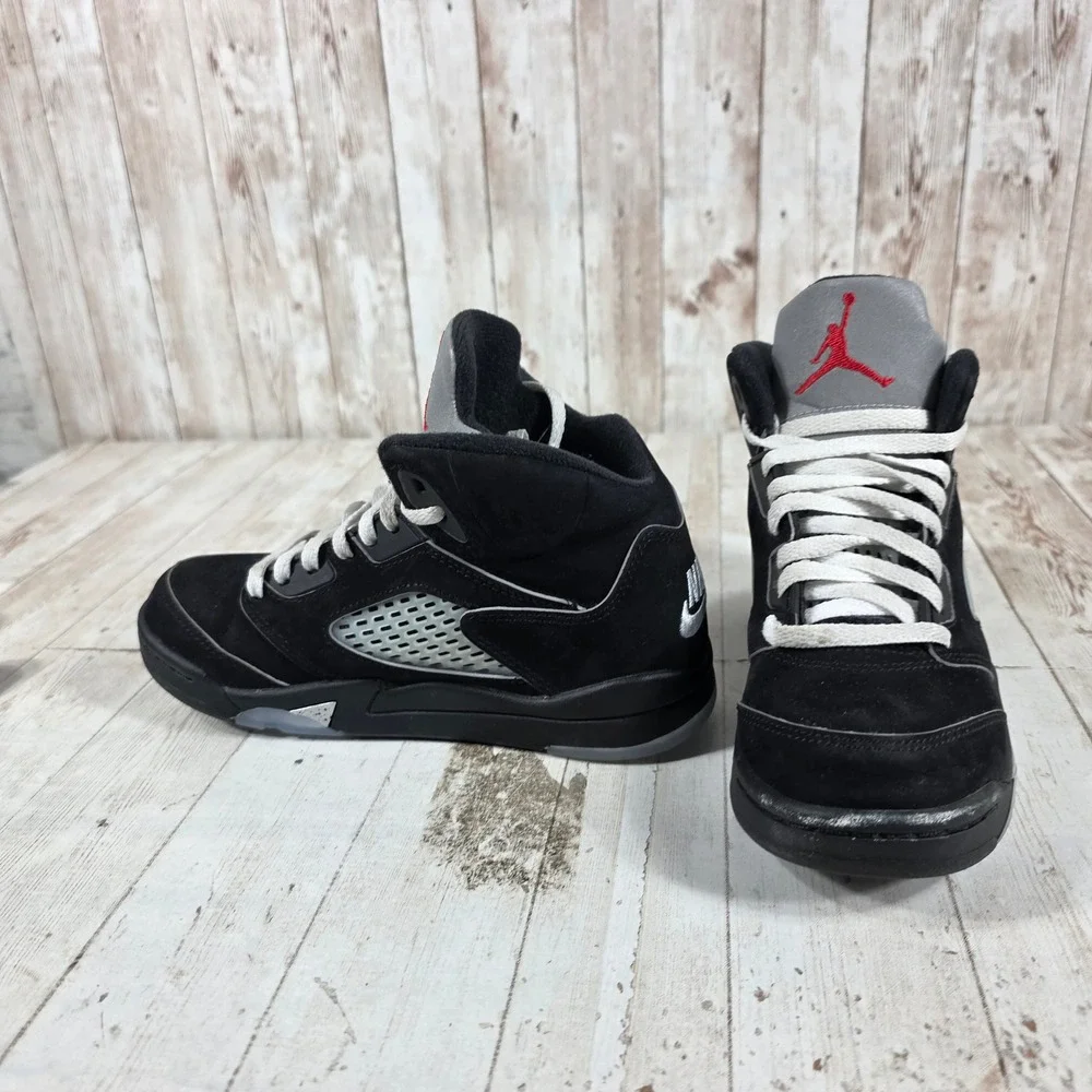 Jordan 5 Retro Black Metallic Reimagined Kids Sneakers HF3978-001 Size 1Y